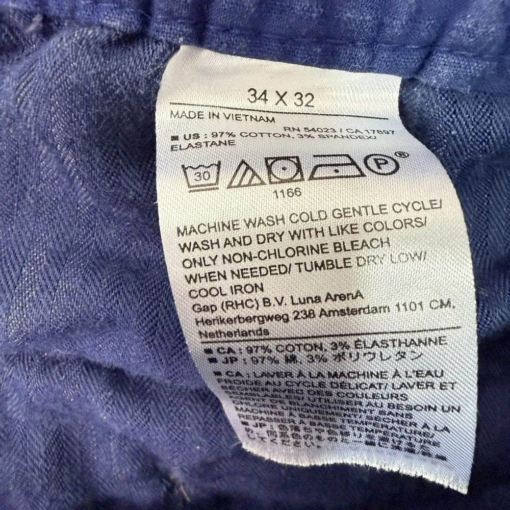 Banana Republic Seersucker Pants Athletic Fit 34x32 Blue Drawstring